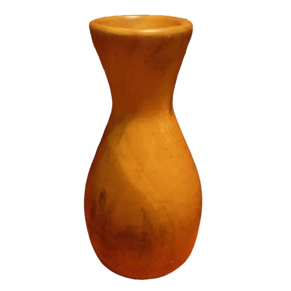 Hand Turned Natural Wood Grain Flower Vase 5.5 x 3‎ Hand Crafted Farmhouse Artsy